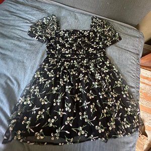 black floral dress